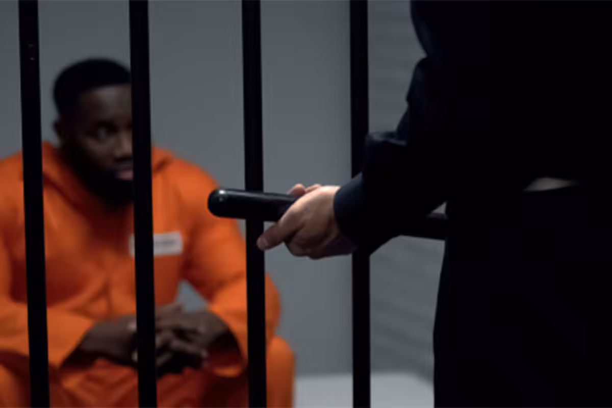inmate behind bars